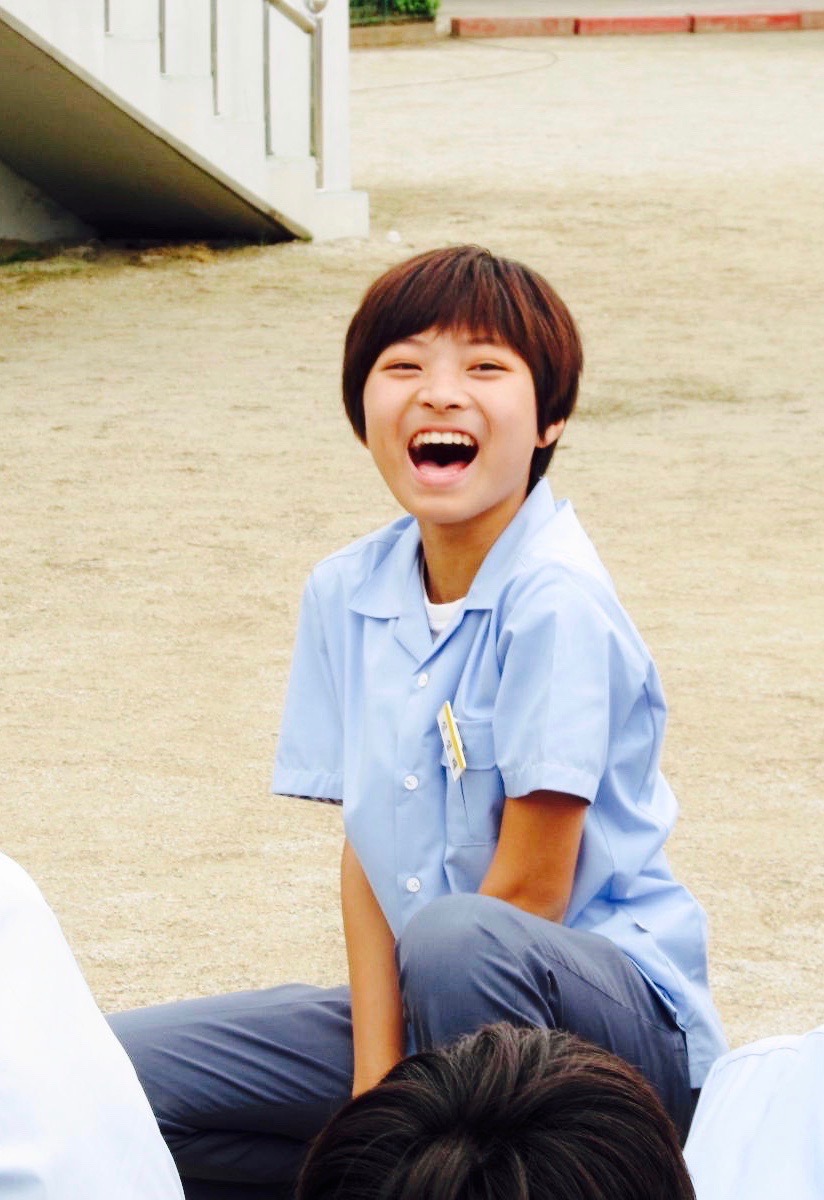 first-year middle school student with a big smile
